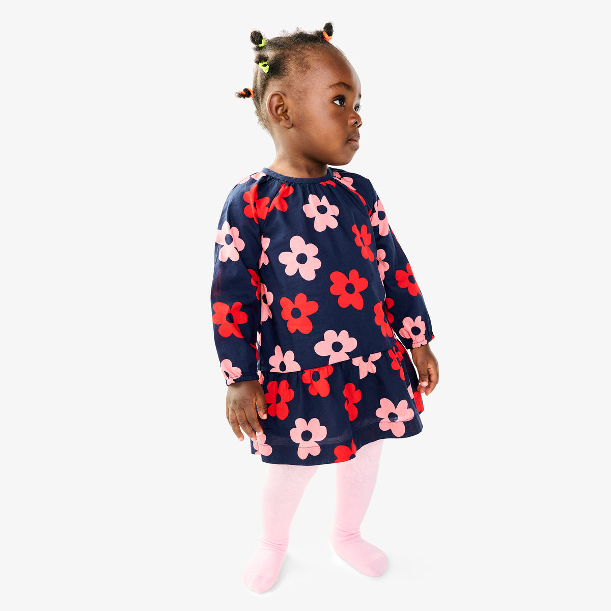 Baby tiered dress in cutout blooms