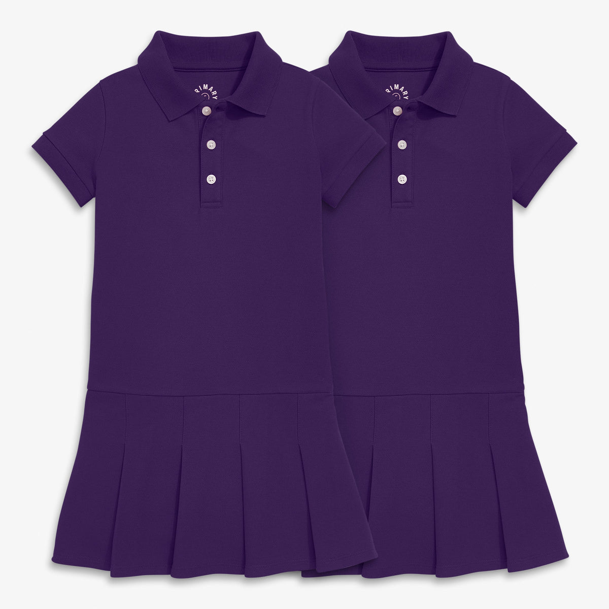 Short Sleeve Kids pique polo dress 2-pack size 10