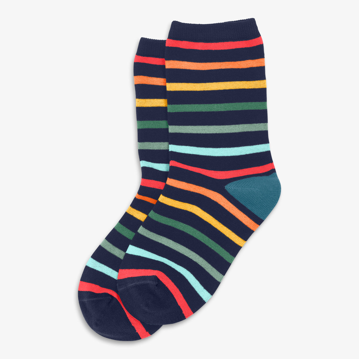 1 Pack Classic Kids Ribbed Crew Stripe Socks Sunflower main image 1