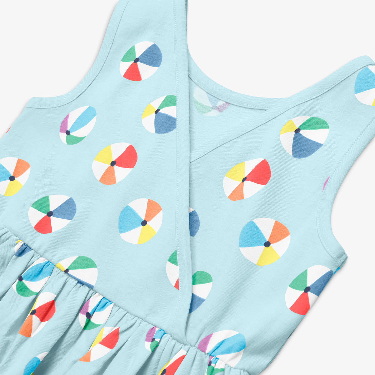 Primary Kids Tiered tank dress in Saltwater Beach balls Size 12