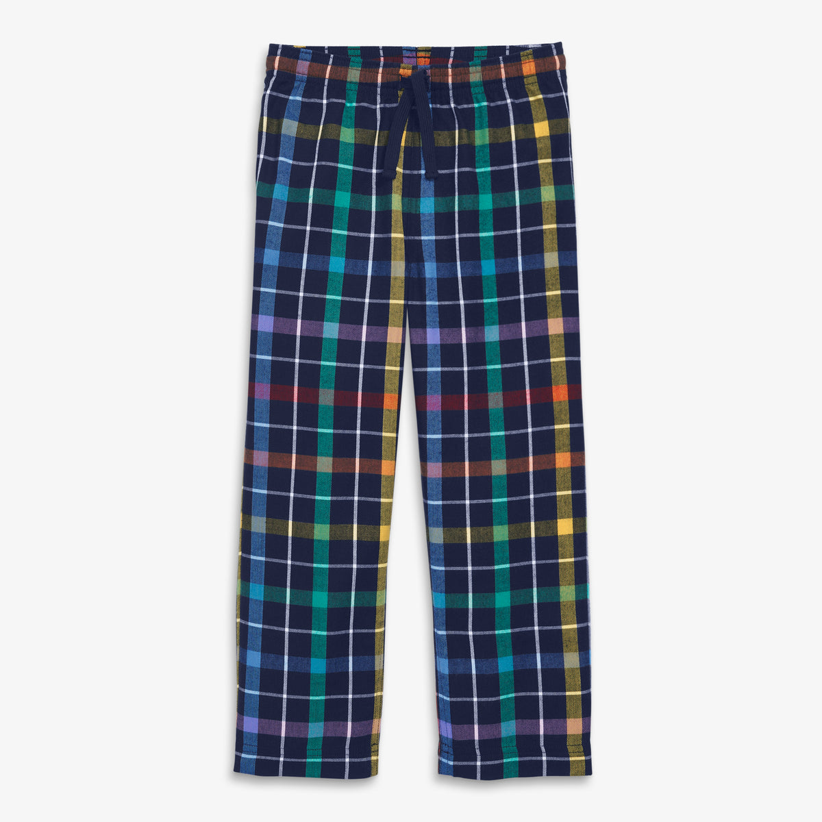 Kids rainbow plaid flannel pj pant | Primary.com