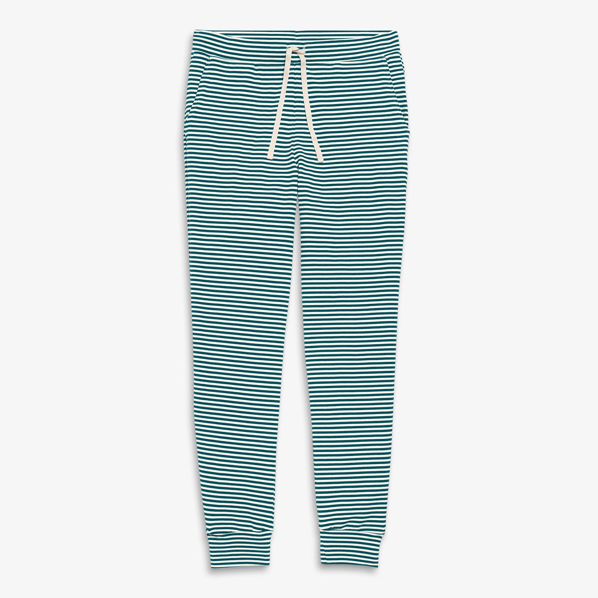 스트라이프 디자인 유니섹스 성인 기모 바지