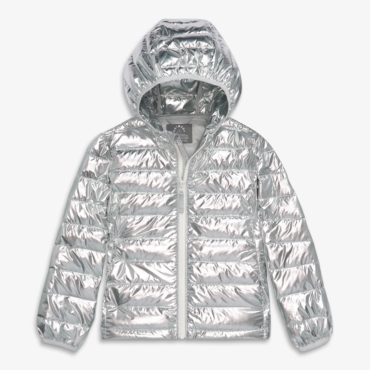 Kids lightweight puffer jacket in silver