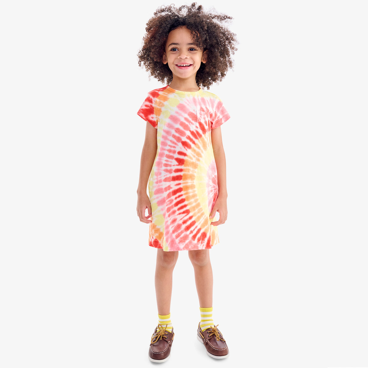 Short Sleeve Clearance Kids t-shirt dress in tie-dye size 2