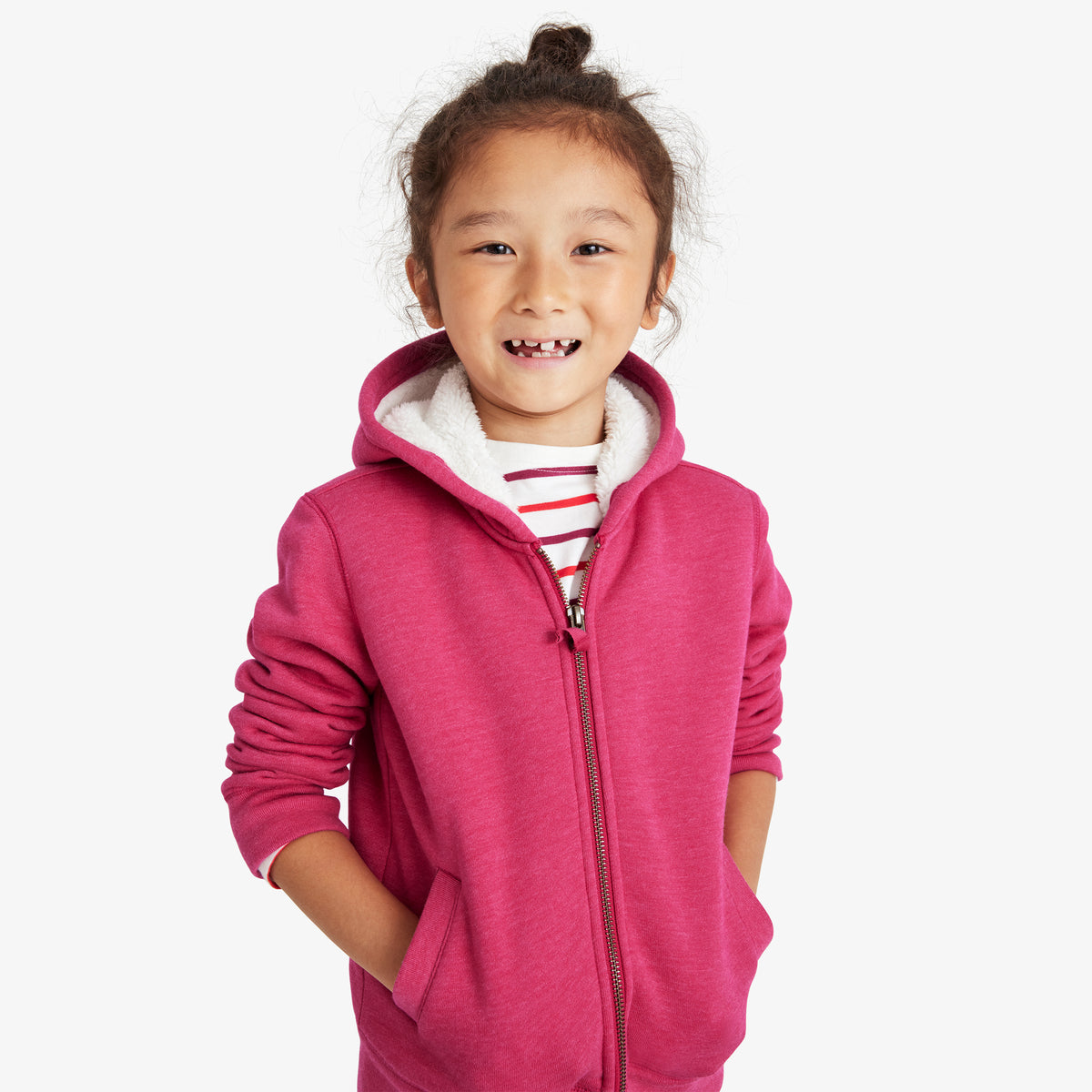 teddy zipper hoodie