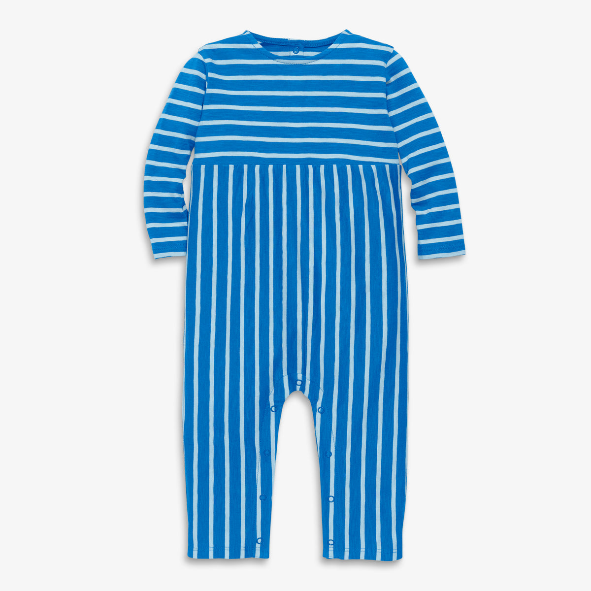 Clearance baby long sleeve explorer romper in stripe | Primary.com