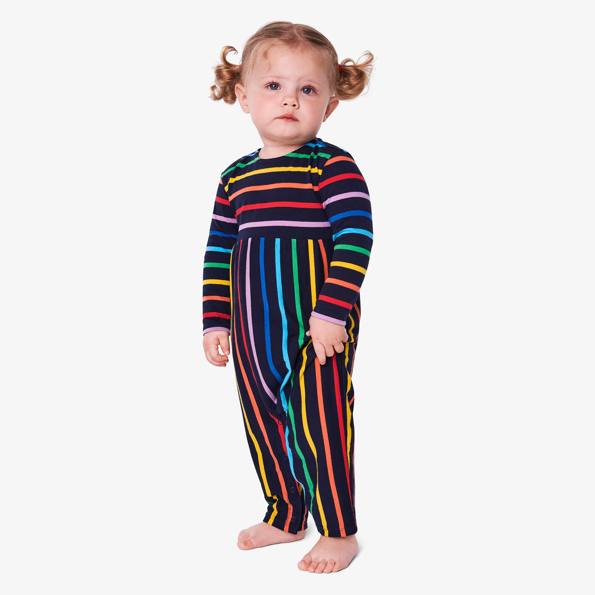 Kids - Rainbow Stripe Pocket Romper