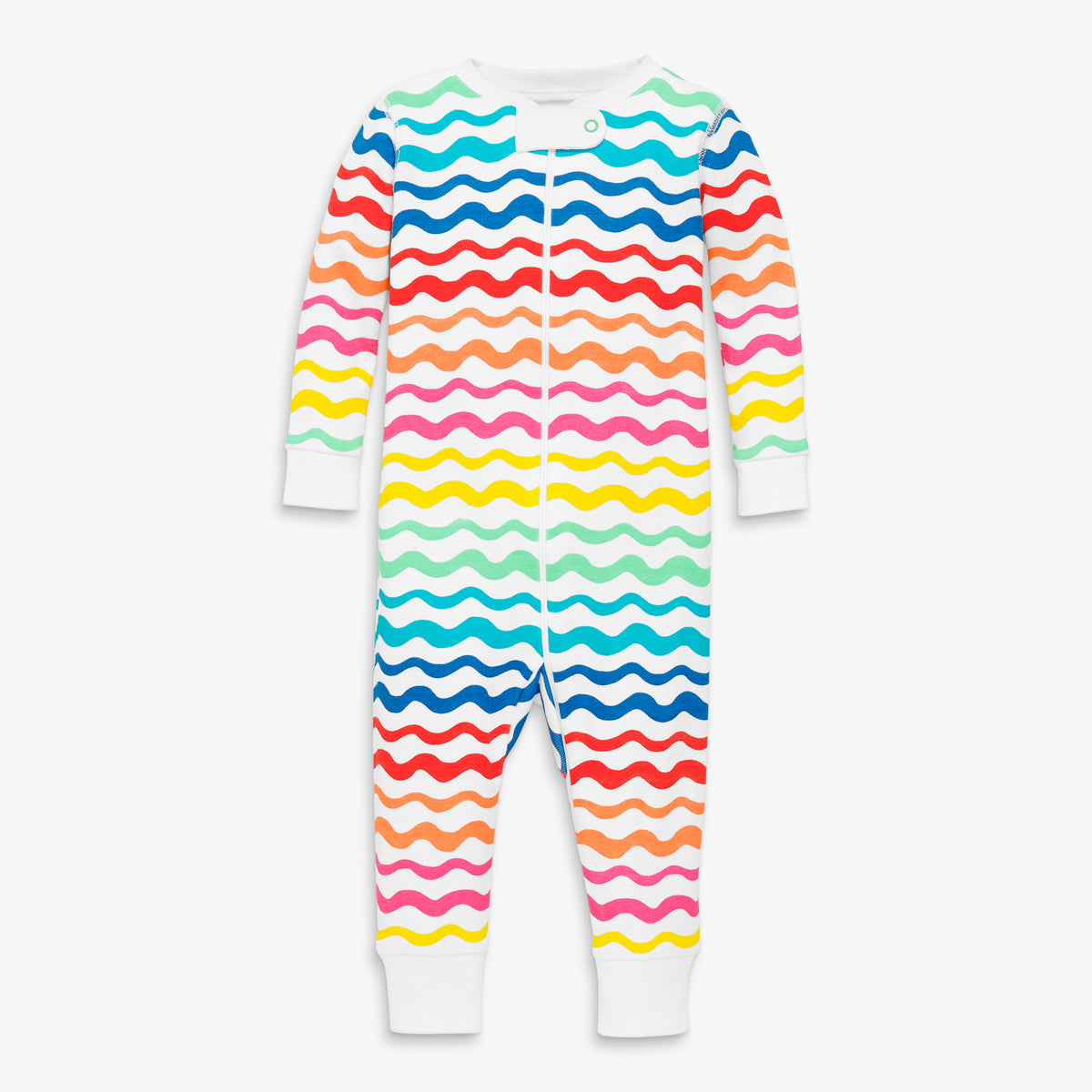 Cutout Rainbow Splash Romper with Zipper Closure