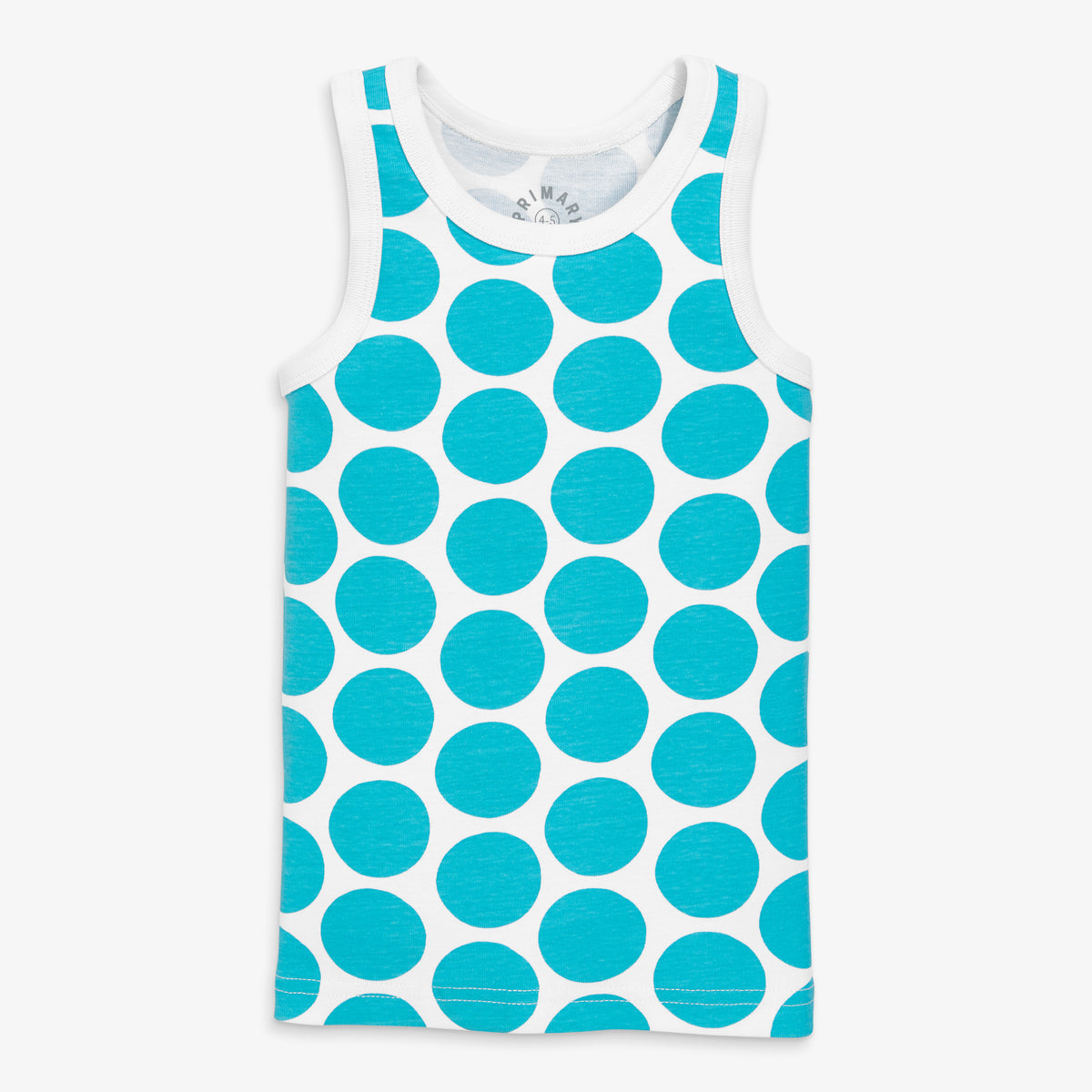 Clearance kids organic pj tank in cutout dot | Primary.com