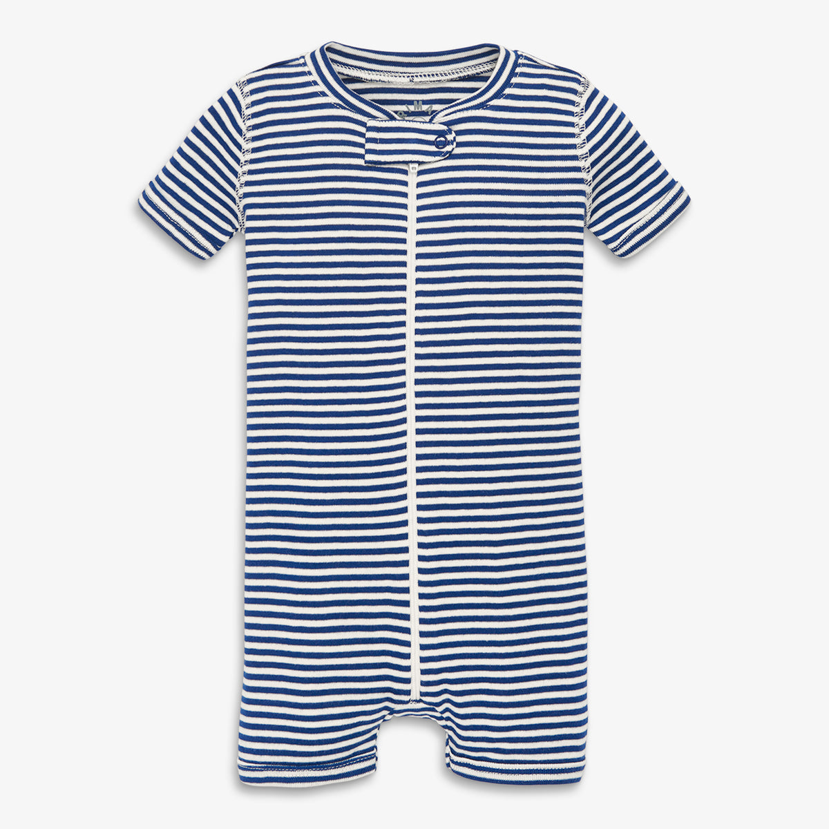 베이비 오가닉 단소매 지퍼 romper