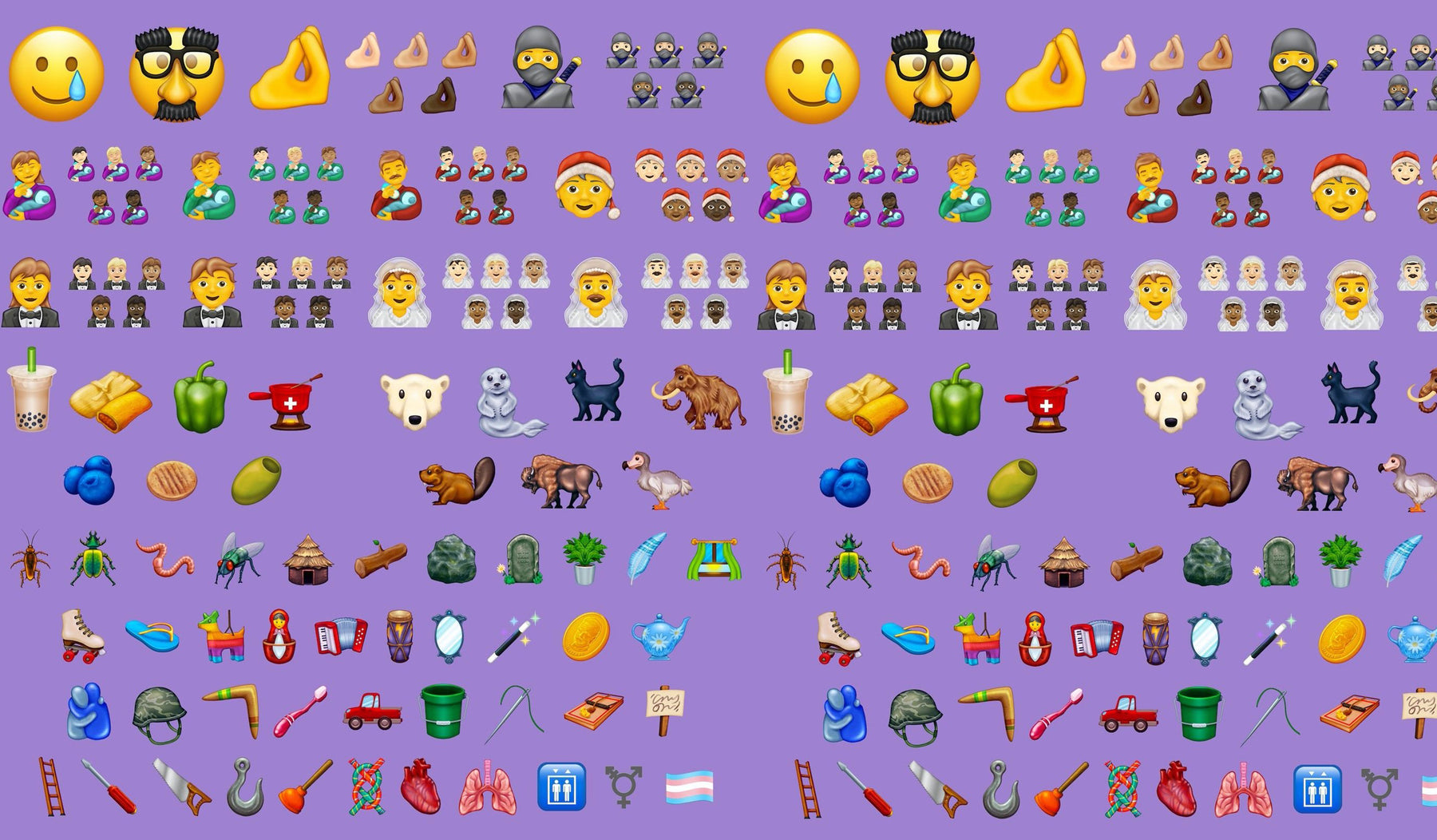 display of new emojis 2020 