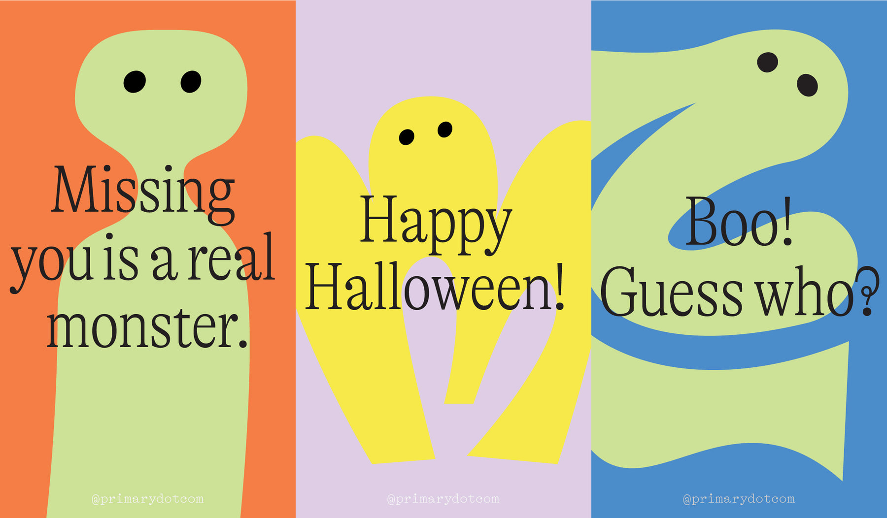 Halloween primary greeting cards