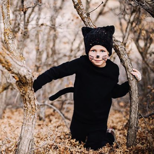 black cat dress up Black Cat Costume, Boatneck, Full Sleeves, Includes a Furry Tail