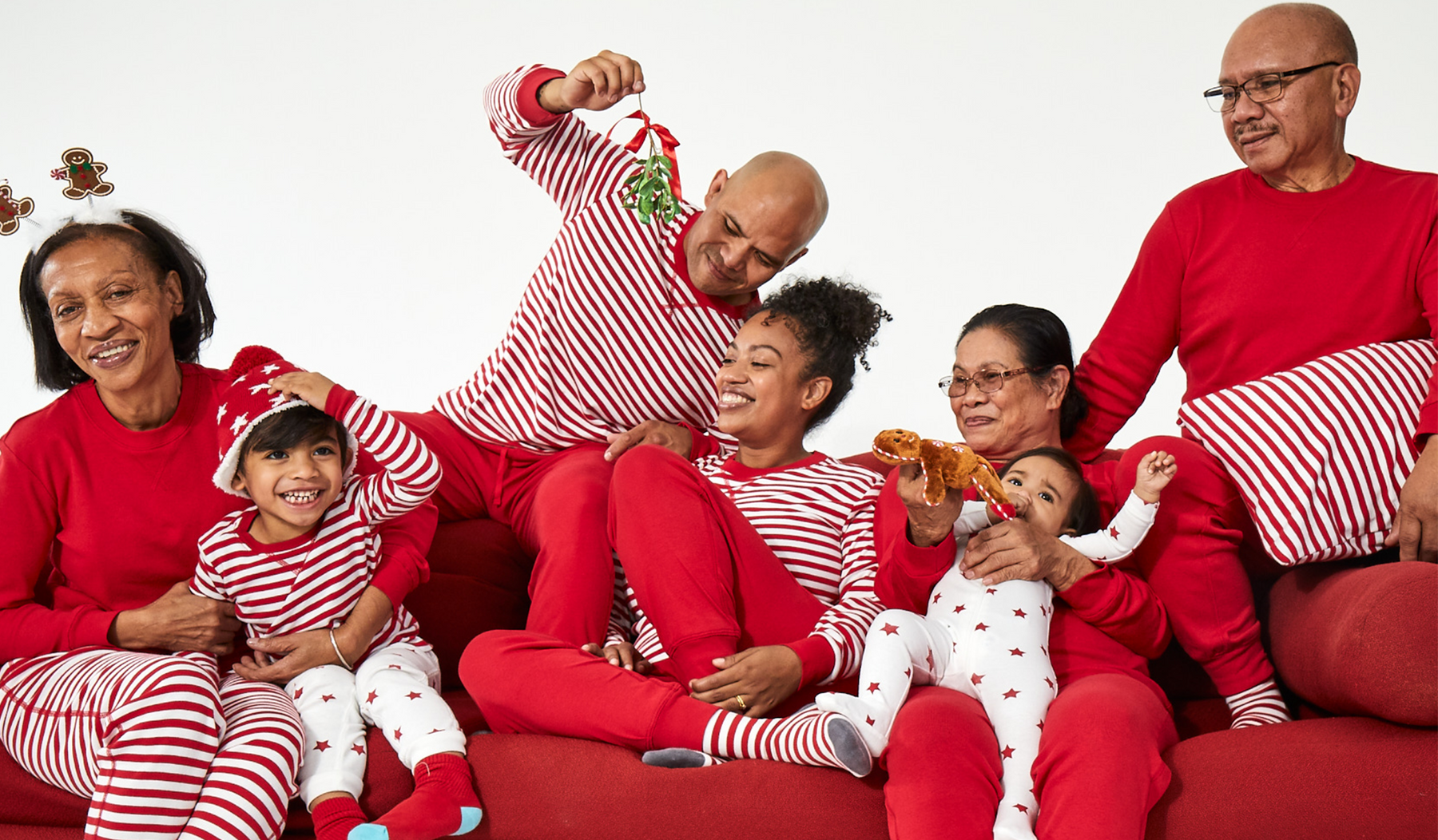 New Cherry Red Matching Family Primary Pajamas