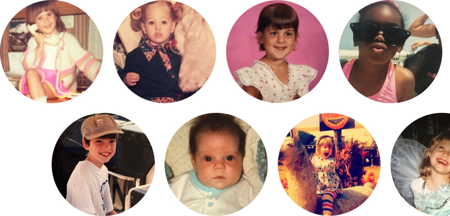 Photos of Primary team members when they were children