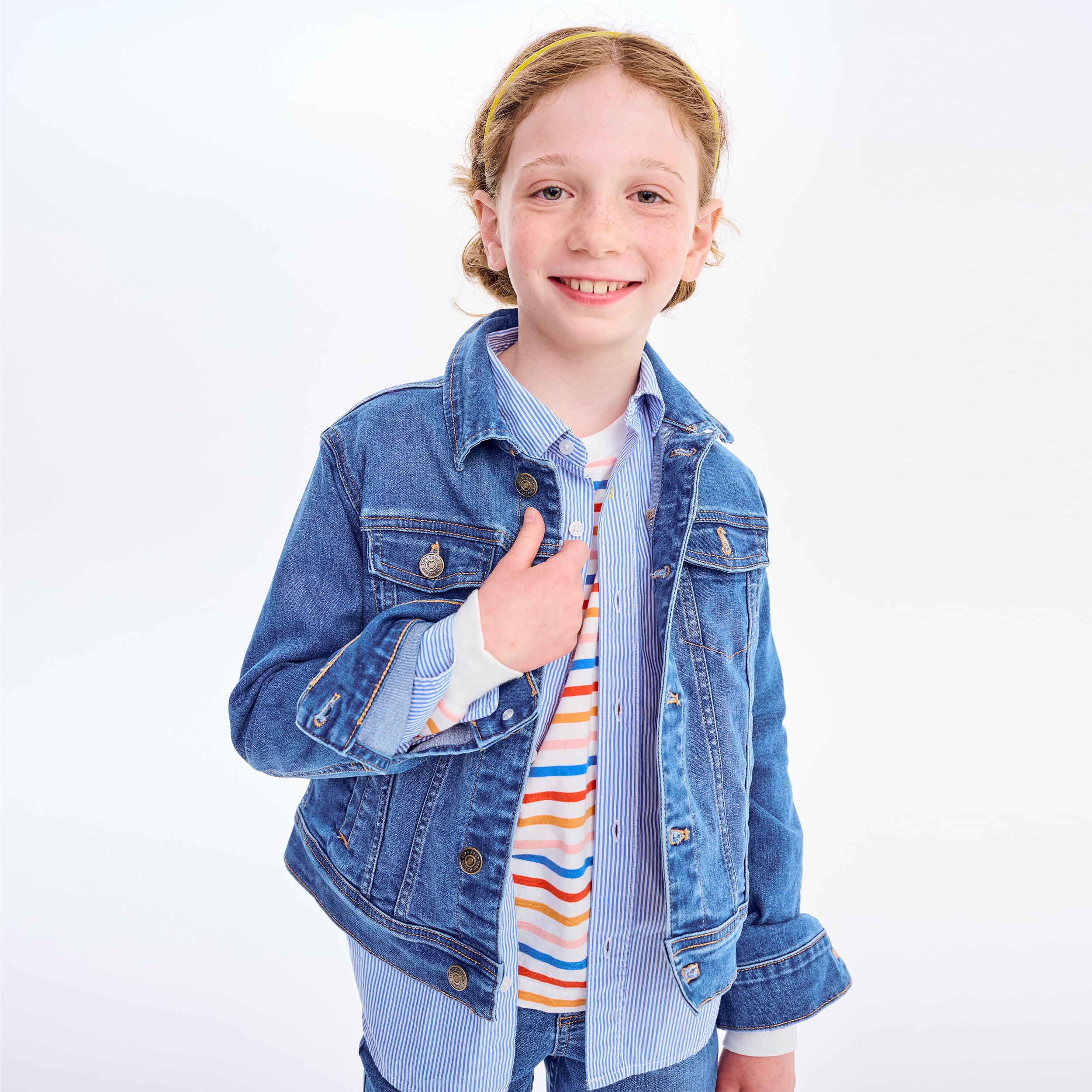 Dress Girls Denim Jacket With Hood Jean Jacket Kids Jean Jackets