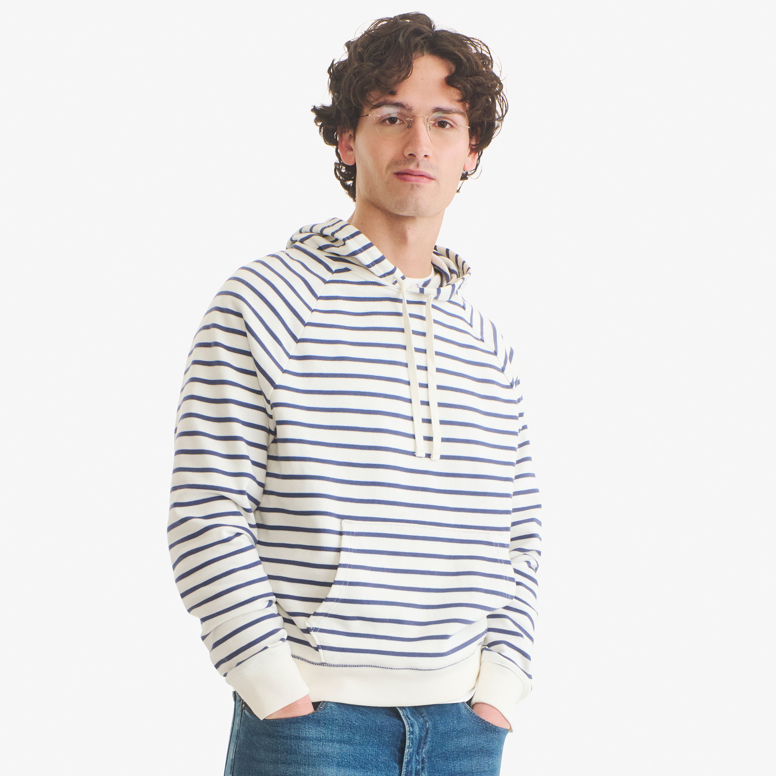 Unisex fit stripe pullover hoodie | Primary.com