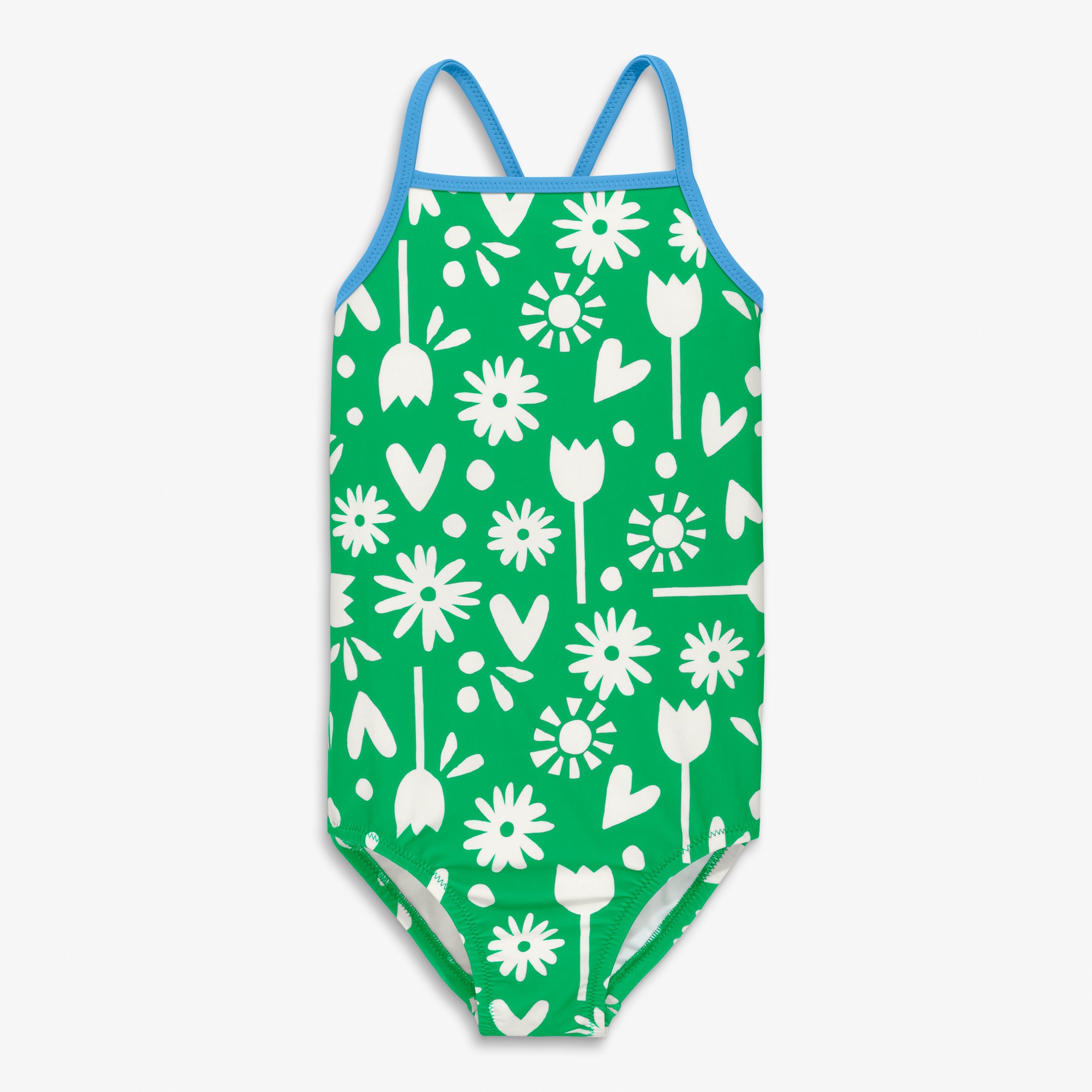 Girls Swim Dress With UPF 50+ - One Piece Sleeveless Skirted Bathing Suit