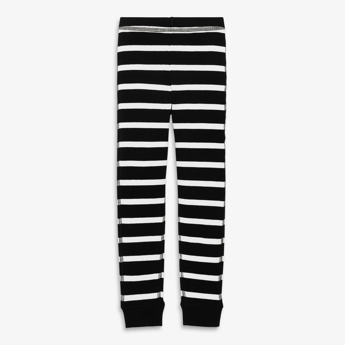 Kids Organic PJ Pant In Black And Ivory Stripe Primary kids-organic-pj-pant-in-black-and-ivory-stripe-primary